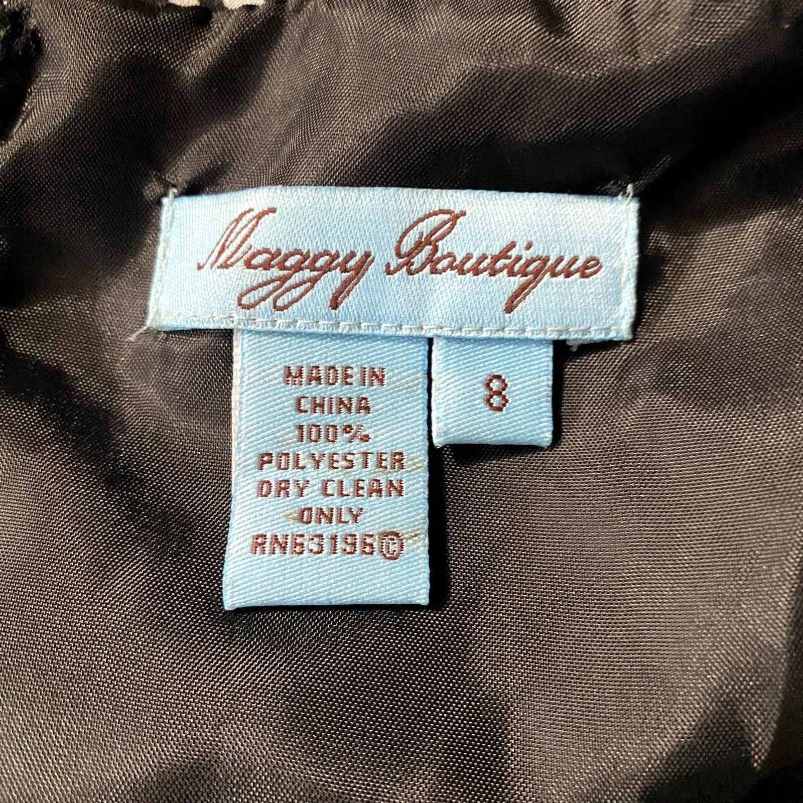 Maggy Boutique Y2K Halter Midi Dress Black White Ring Printed Fairycore Size‎ 8 - Image 6