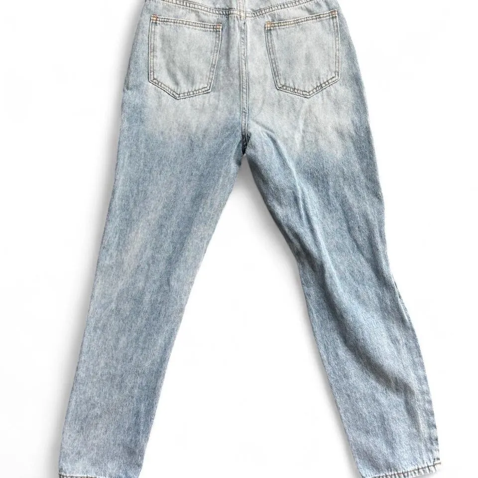 SHEIN – Distressed High Rise Mom Jeans – Women's Size 6 / M – Light Wash Denim - Image 4