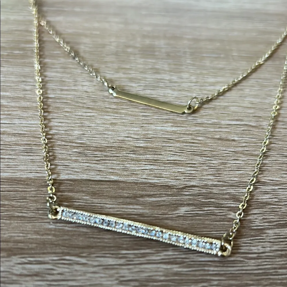 Elegant Gold Bar Necklace - Image 4