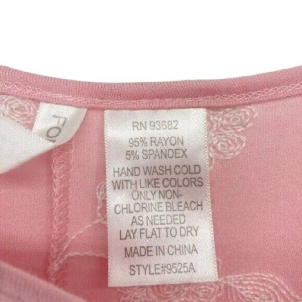 Forgotten Grace Women’s Pink Embroidered Peasant Ruffle Top - Image 6