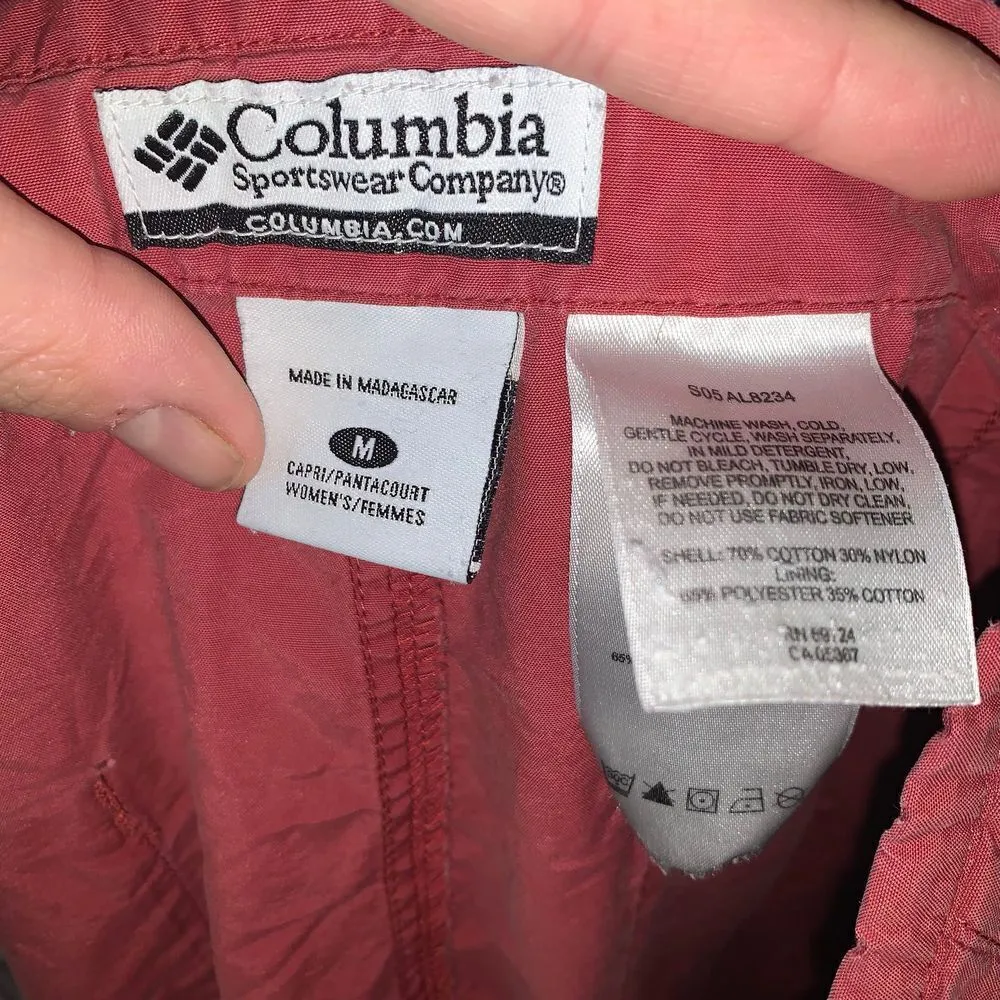 Columbia  M lightweight burnt red drawstring waist cropped pants - Image 2