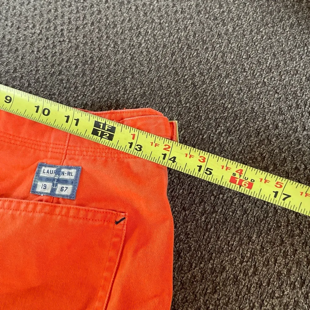 Vtg Lauren Ralph Lauren Collection Shorts for Women Size 4P Orange 100% … - Image 11