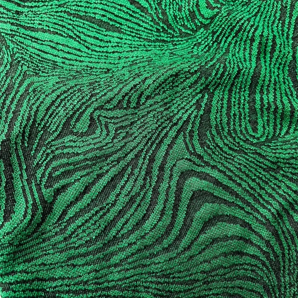 Zara Zebra Print Flared Leg Pants Green Black Size Medium - Image 5