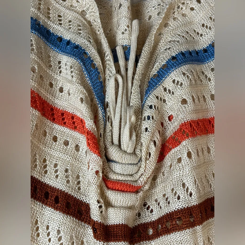 Maurices Woman’s Knit Casual Striped Vneck Long Sleeve Lightweight Sweater Small - Image 3