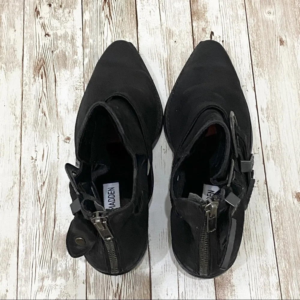 Steve Madden Wolfe Cut-out Black Booties 7 - Image 6