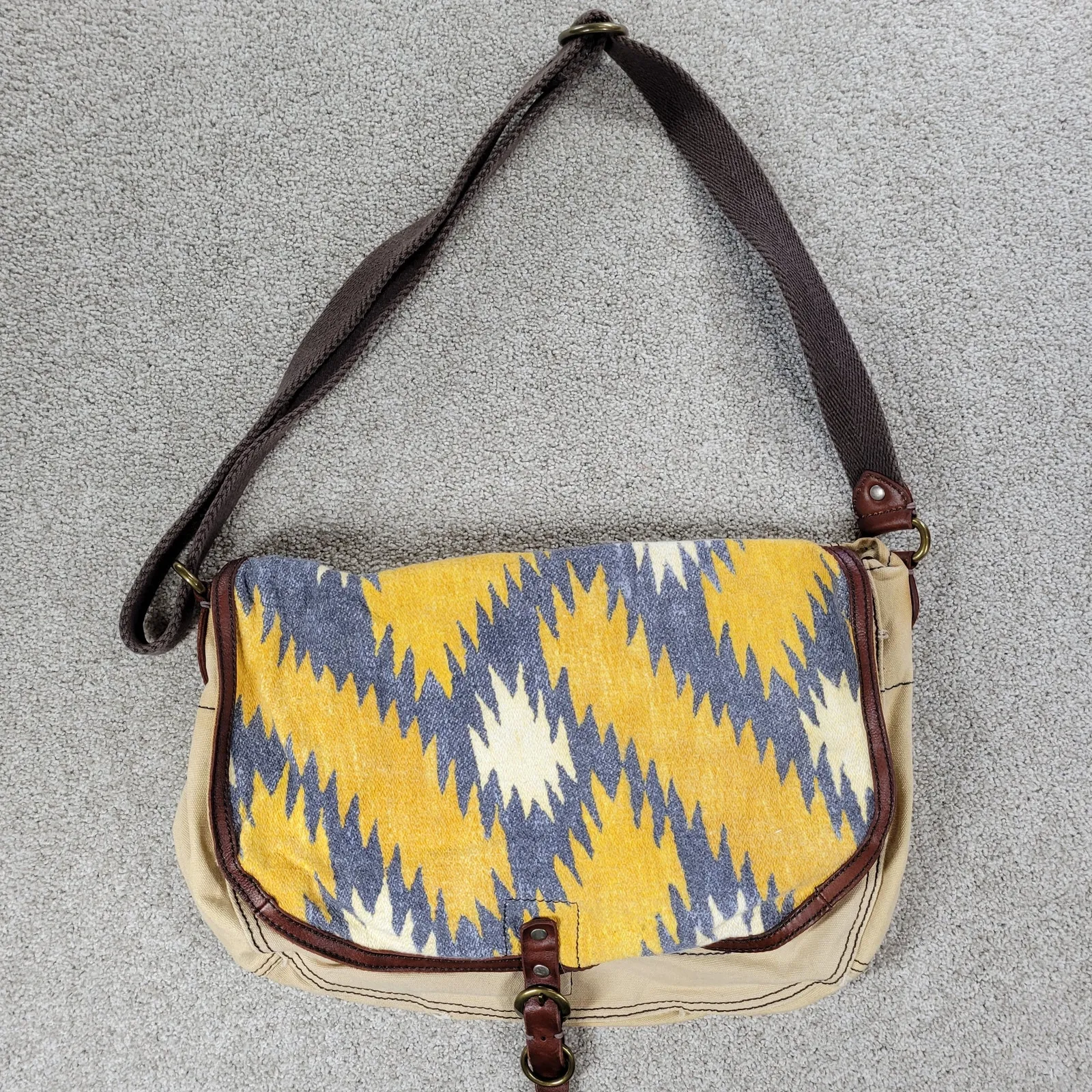 Lucky‎ Brand Messenger Bag 17" Southwestern Aztec Adjustable Strap Crossbody Bag - Image 13