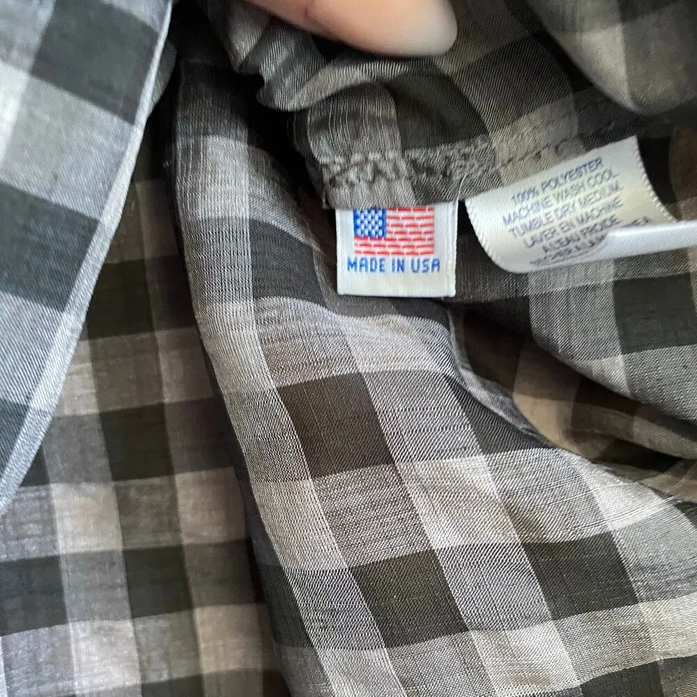 Steven Alan Grey Plaid Semi Sheer Tank Size Small - Image 3