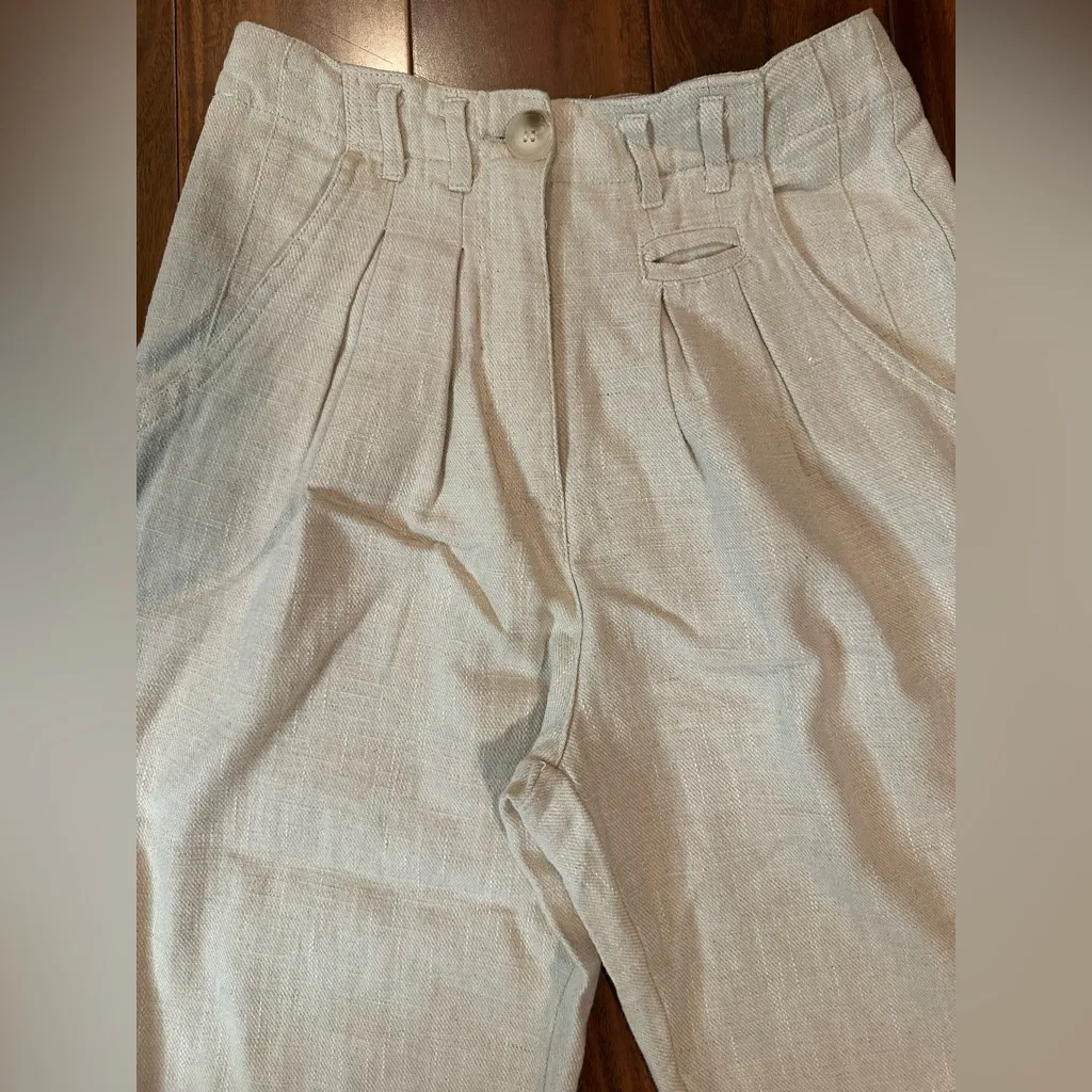 JLUXLABEL Highwaisted Linen Blend Trousers - Image 2