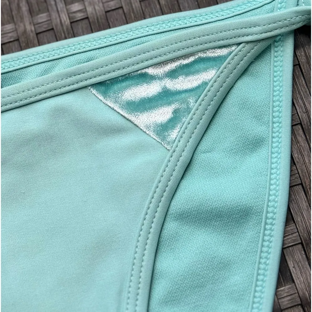 MINT GREEN STRING VELVET SPANDEX BIKINI SET - Image 11