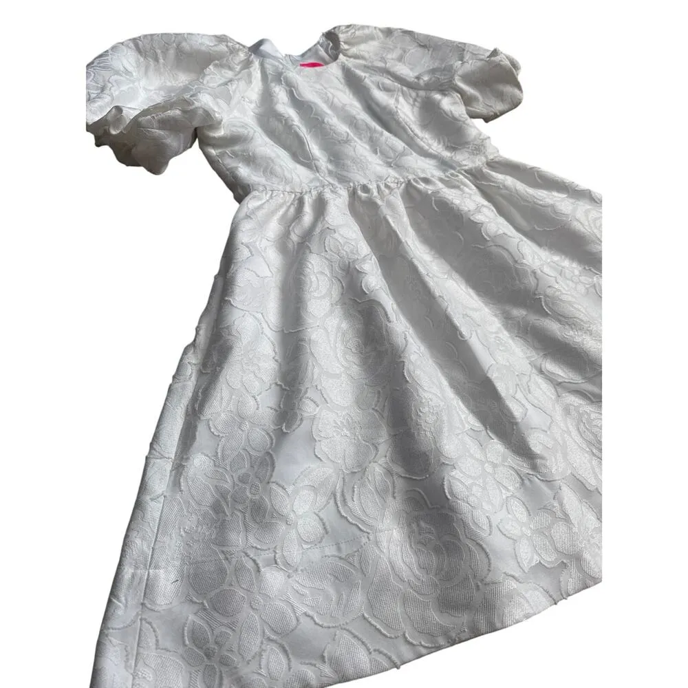 Lilly Pulitzer Knoxlie Silk Blend Organza Bloom Jacquard in Resort White Size 12 - Image 7