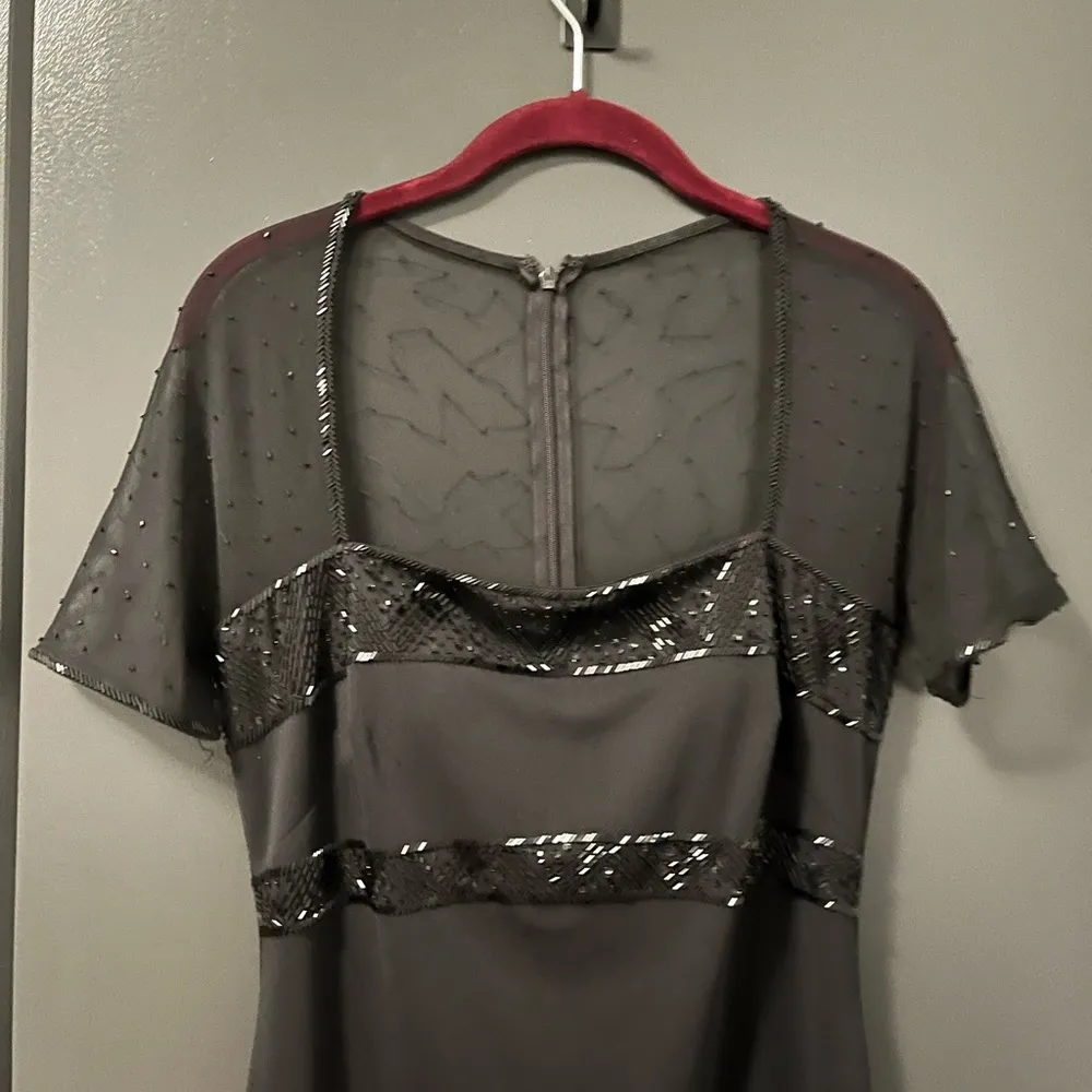 JS Boutique Black Gown for black tie events. Beautiful beading. Worn once. Size 6 - Image 2