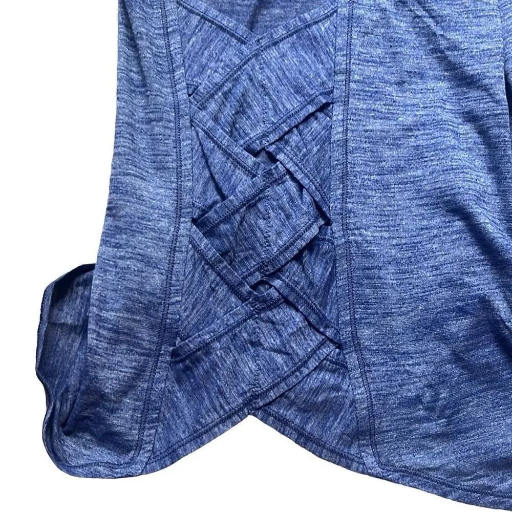 Lululemon 4 Blue Var-City Limited Edition Criss Cross Tank Top Gym Yoga Workout - Image 4