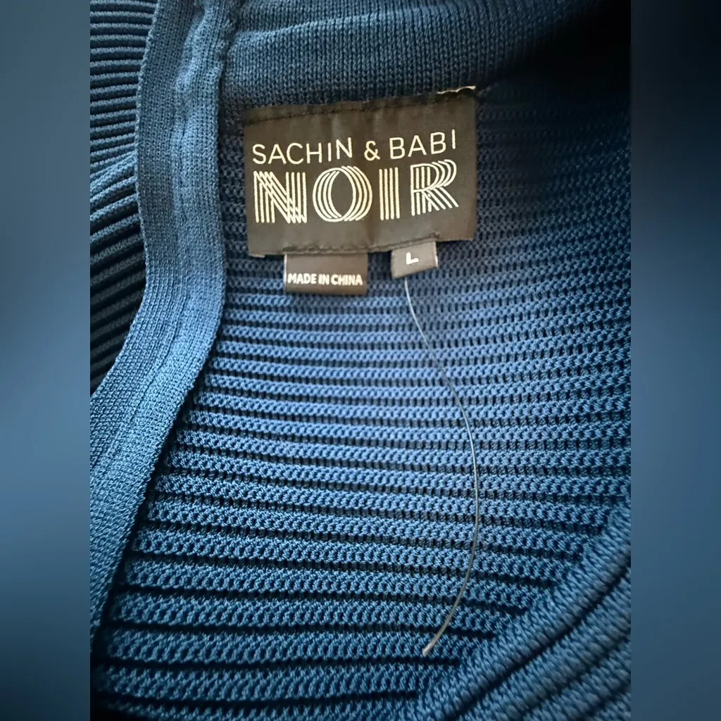 Sachin & Babi Chromis Ribbed‎ Knit Tank in Navy Size Large NWOT - Image 3