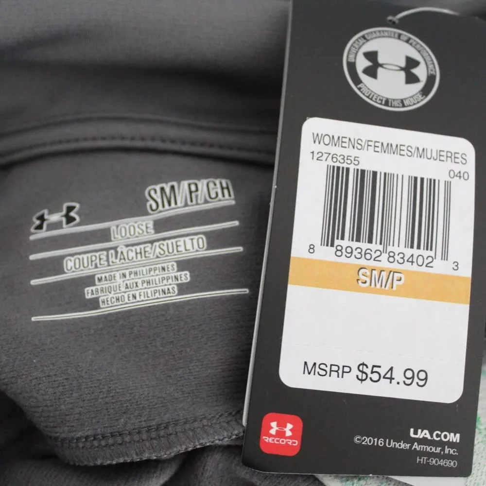 Under Armour Womens Small 1/4 Zip Long Sleeve Pullover Grey Mock Neck 1276355 - Image 4