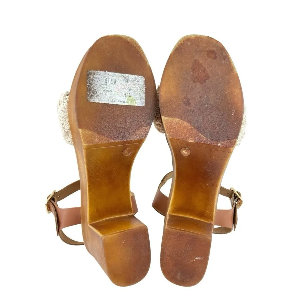 *Seychelles Platform Heel Womens 9.5 Macrame Leather Hippie Boho Festival Chunky - Image 4