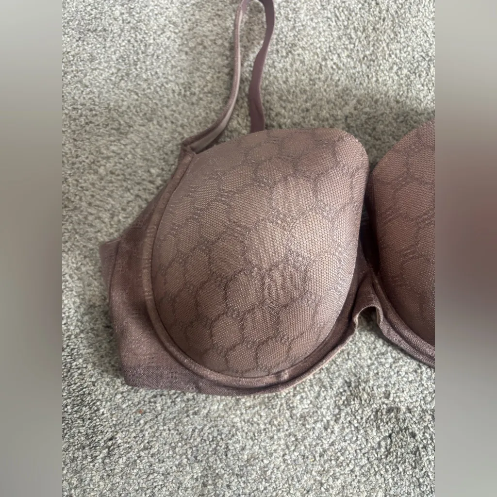 Soma Bra 36DD French Mauve Stunning Support Geo Lace Full Coverage Underwire - Image 4