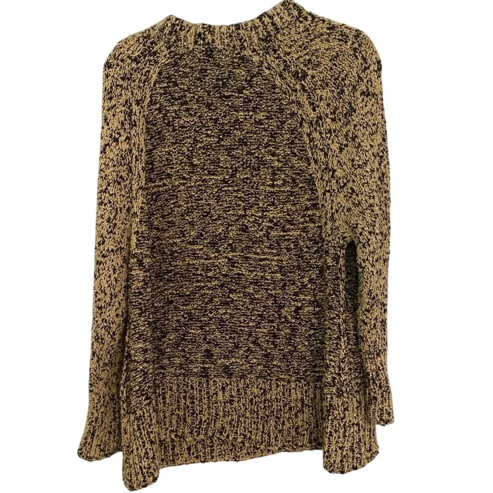 Free People Cozy Chunky Brown Black Oversized Sweater‎ Kangaroo Pocket Size XS - Image 2