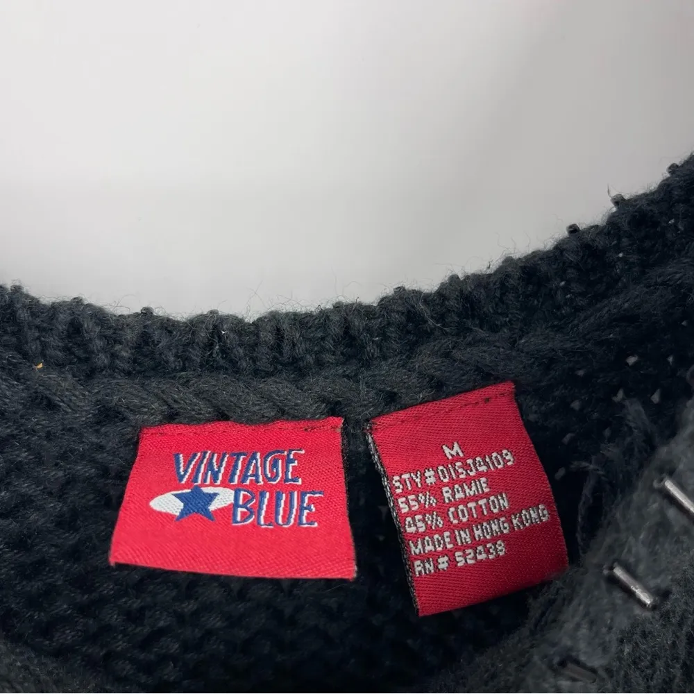 Vintage Blue Y2K Black Grunge Beaded Tank Top SZ M Size M - Image 2