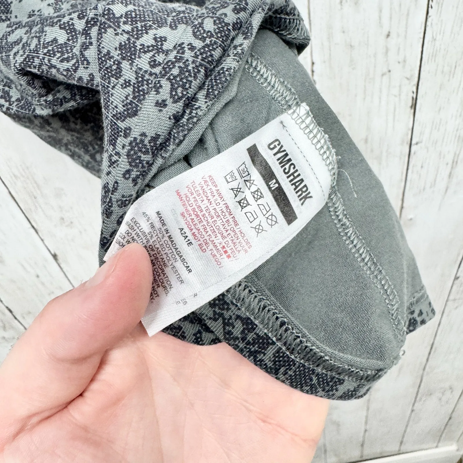 Gymshark Dress Women Size Medium Black Gray Camo Print Seamless Sleeveless Mini - Image 3