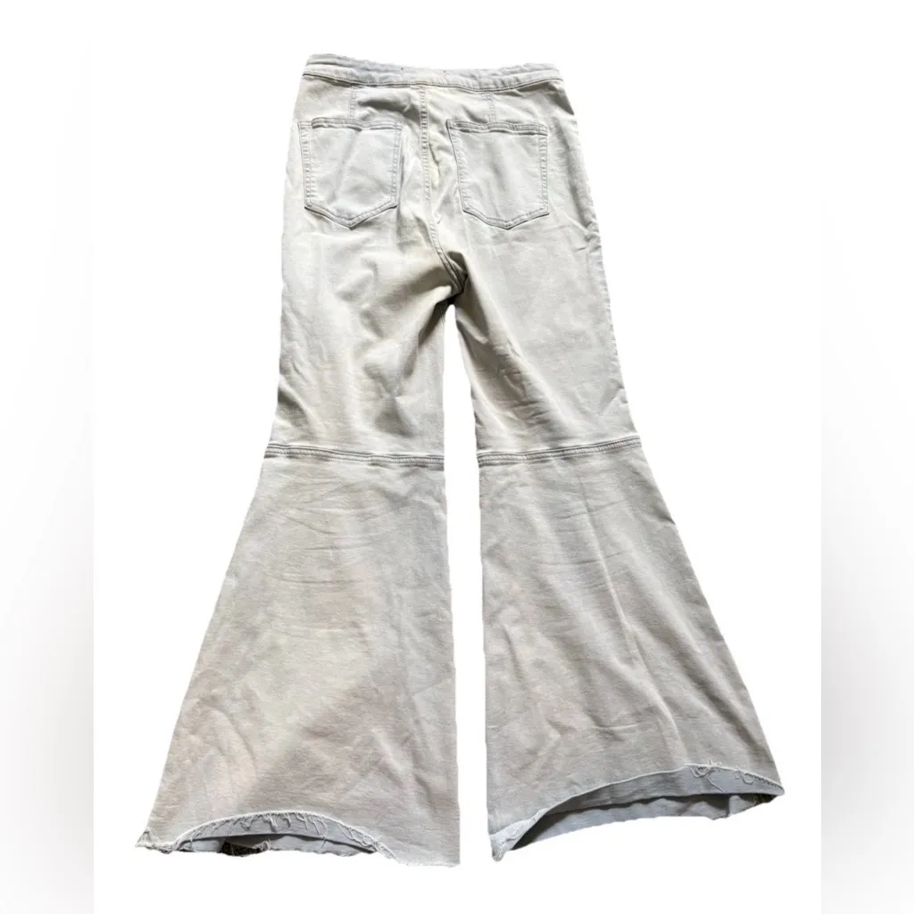 We The Free Flare Wide Leg Jeans High Rise Womens Size 29 Stretch Light Wash - Image 10