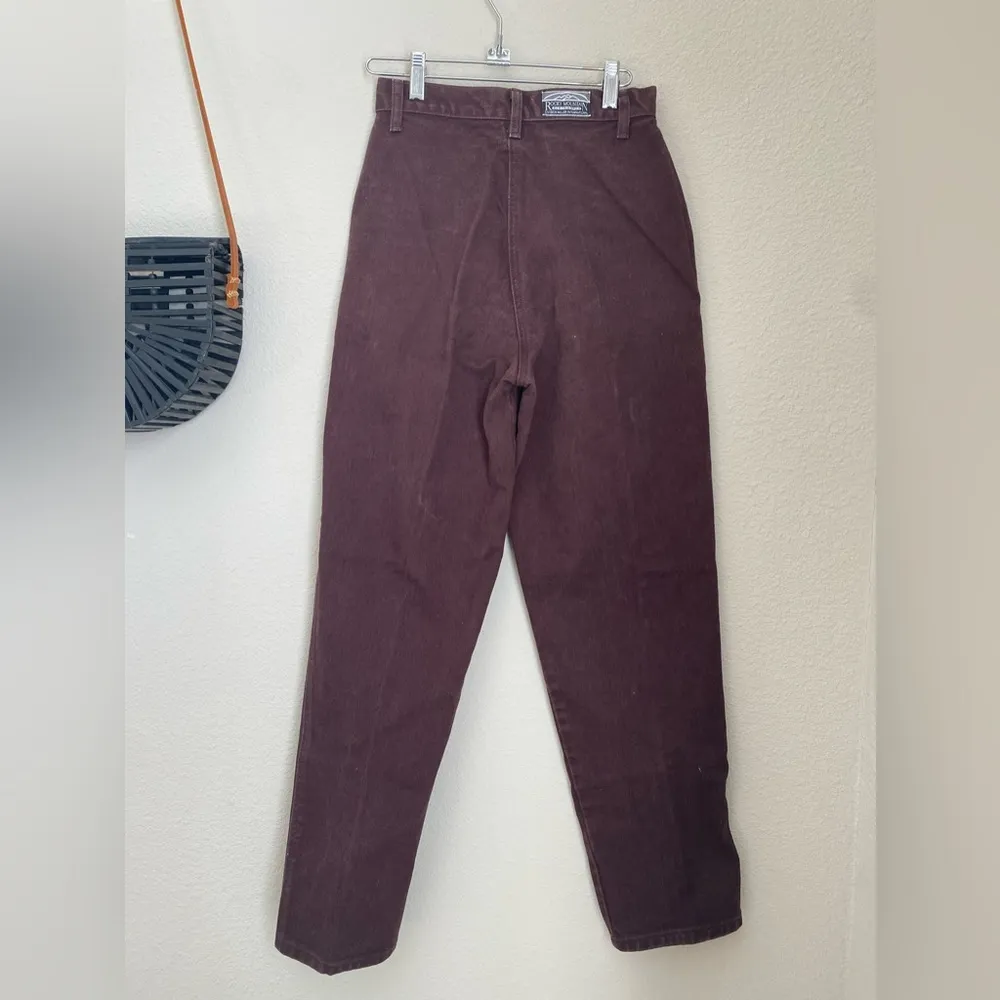 Vintage Rocky Mountain Rockies Brown Denim High Waist Jeans, Size 28/7 - Image 3