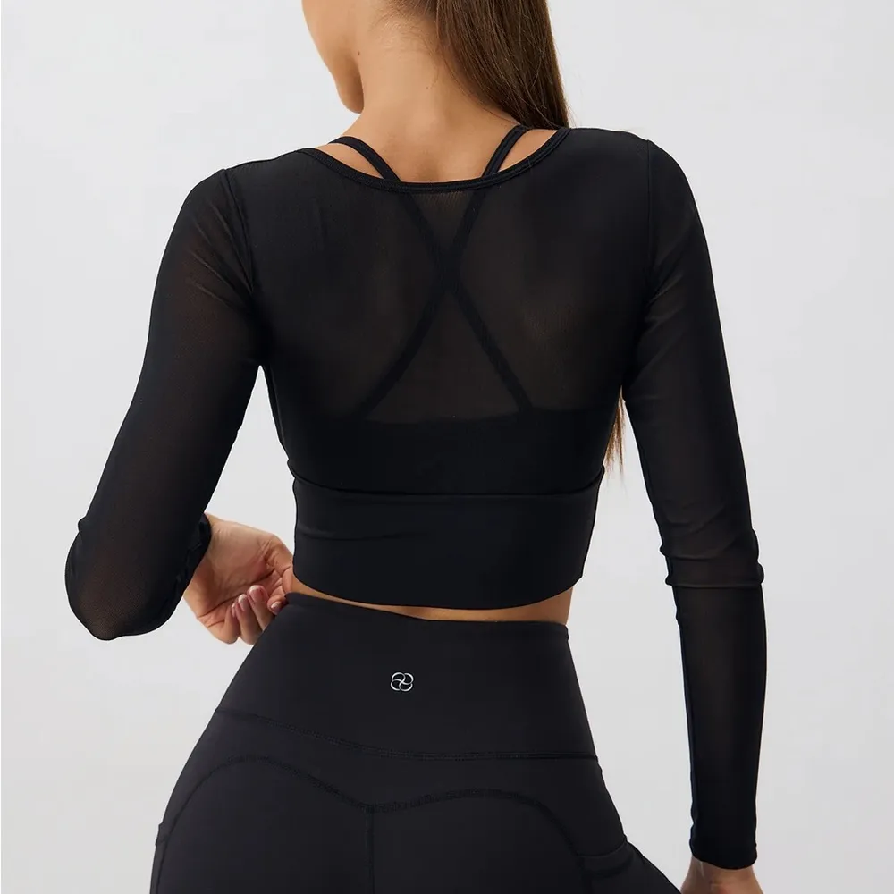 Berlook Black Cut Out Long Sleeve Top - Image 2