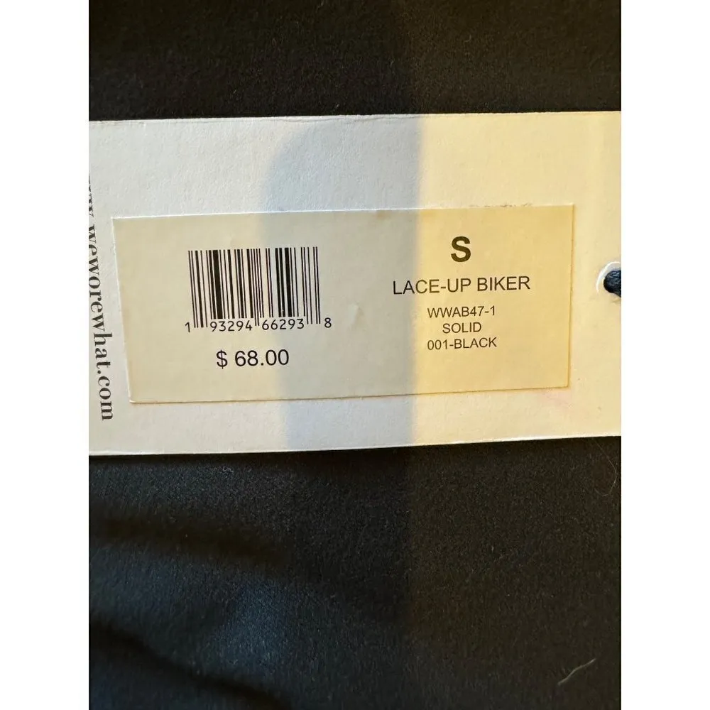 WEWOREWHAT Black Lace‎ Up Biker High Rise Athletic Shorts Size S NWT - Image 12