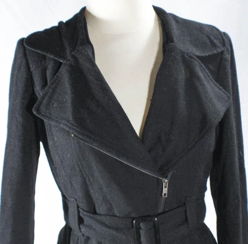 Black Moto Jacket Joan Jett Style Size Medium Edgy Punk Goth - Image 7