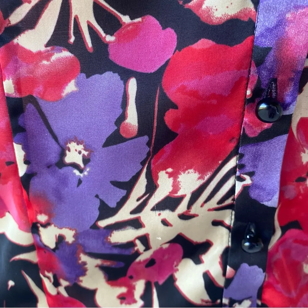 Anne Klein Button Down Cap Sleeve Ruffle Blouse - Image 14