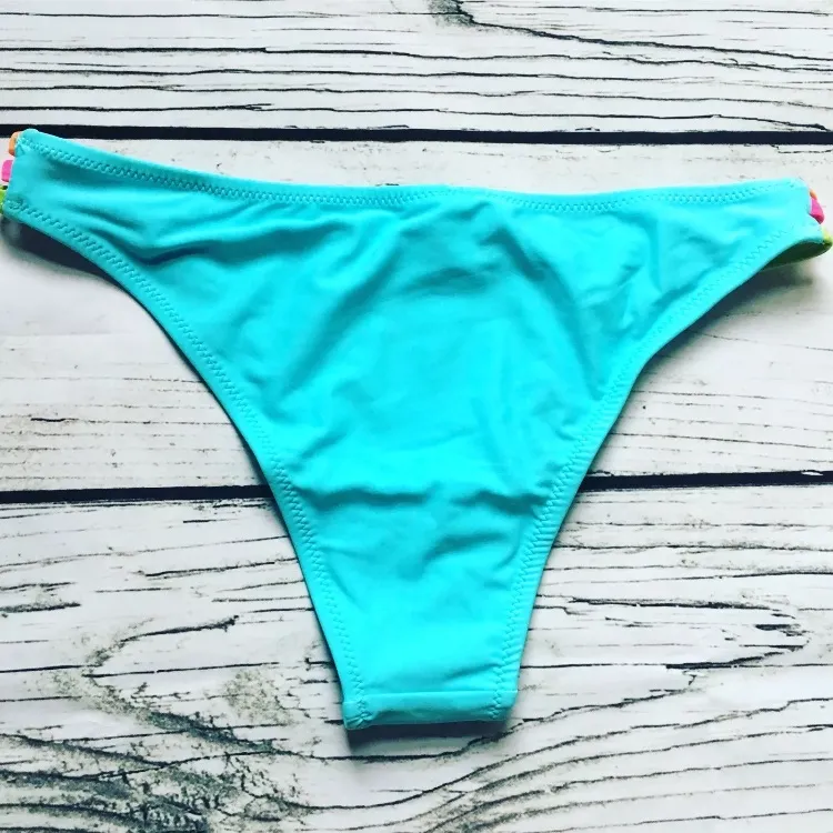 MM BOUTIQUE STYLISH Rainbow Bikini Bottom Light Blue Size S - Image 2