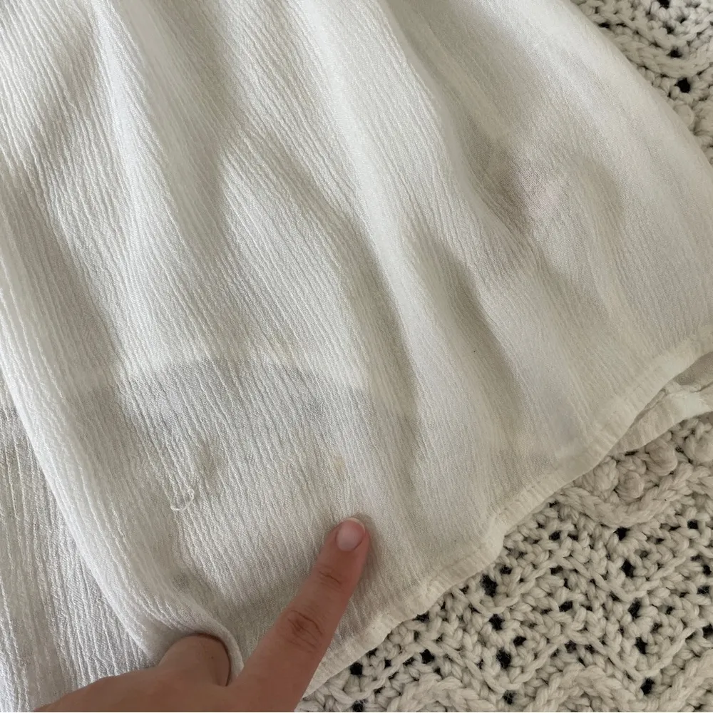 Free People Gauze Sleeveless Lace Tunic Top Cream (Medium) - Image 8