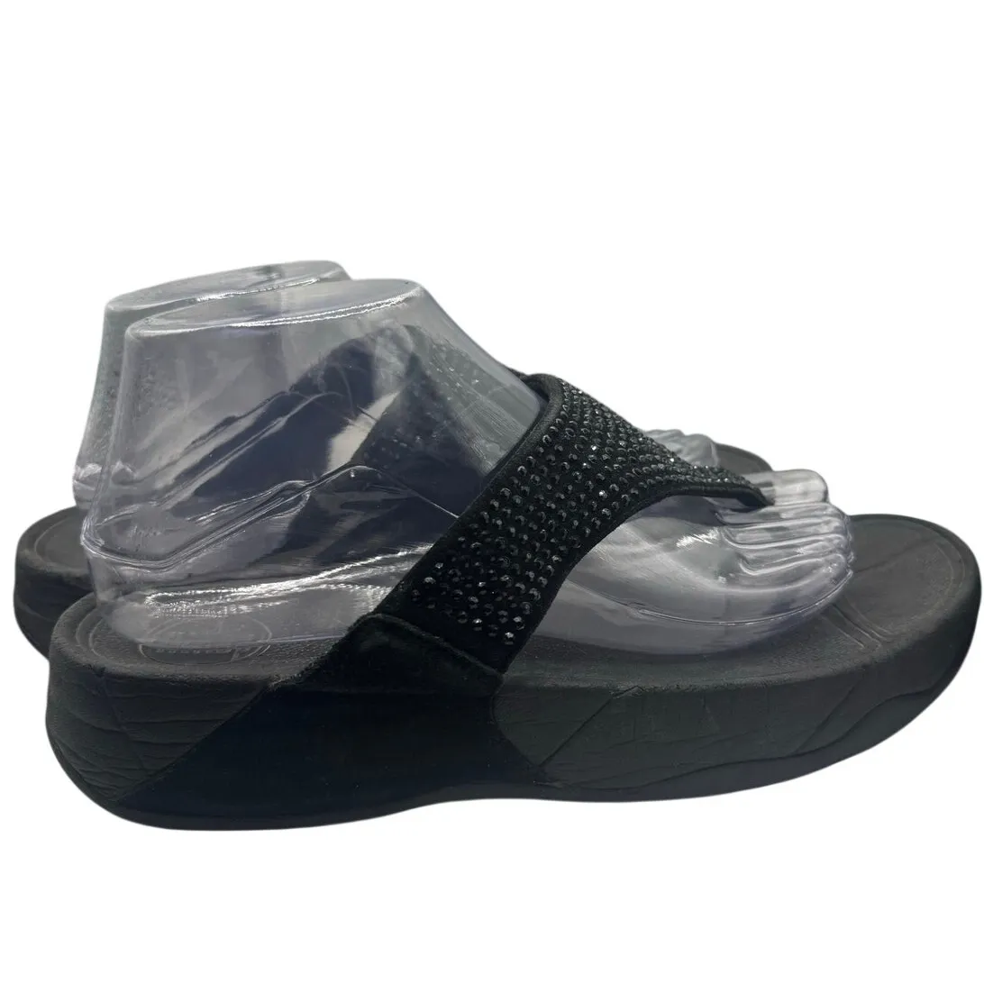 FitFlop Lulu Bedazzled Sparkle Thong Flip Flop Sandal Size 8 - Image 3