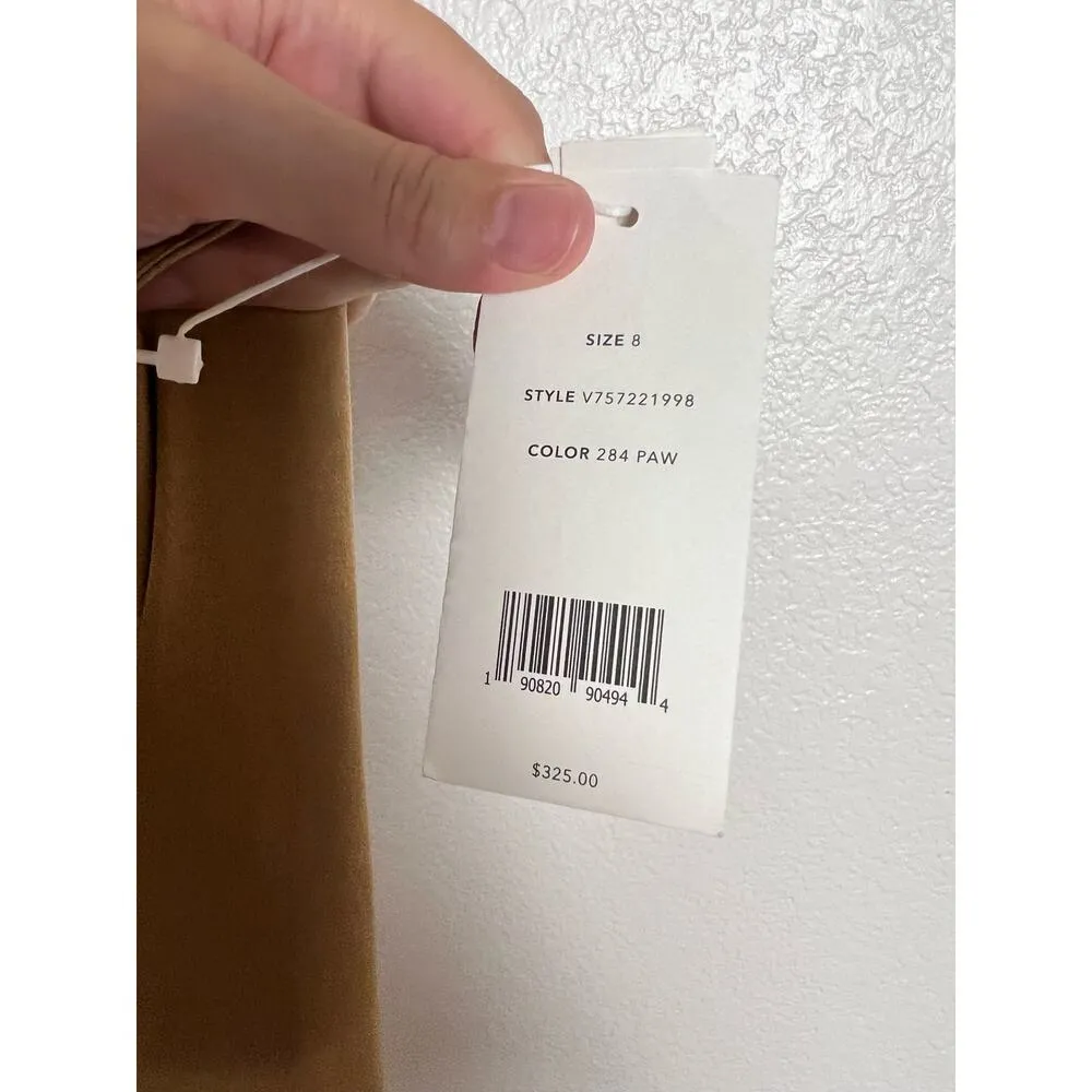 Vince Colotte Tan Satin Cropped Wide Leg High Rise Pants Size 8 - Image 10