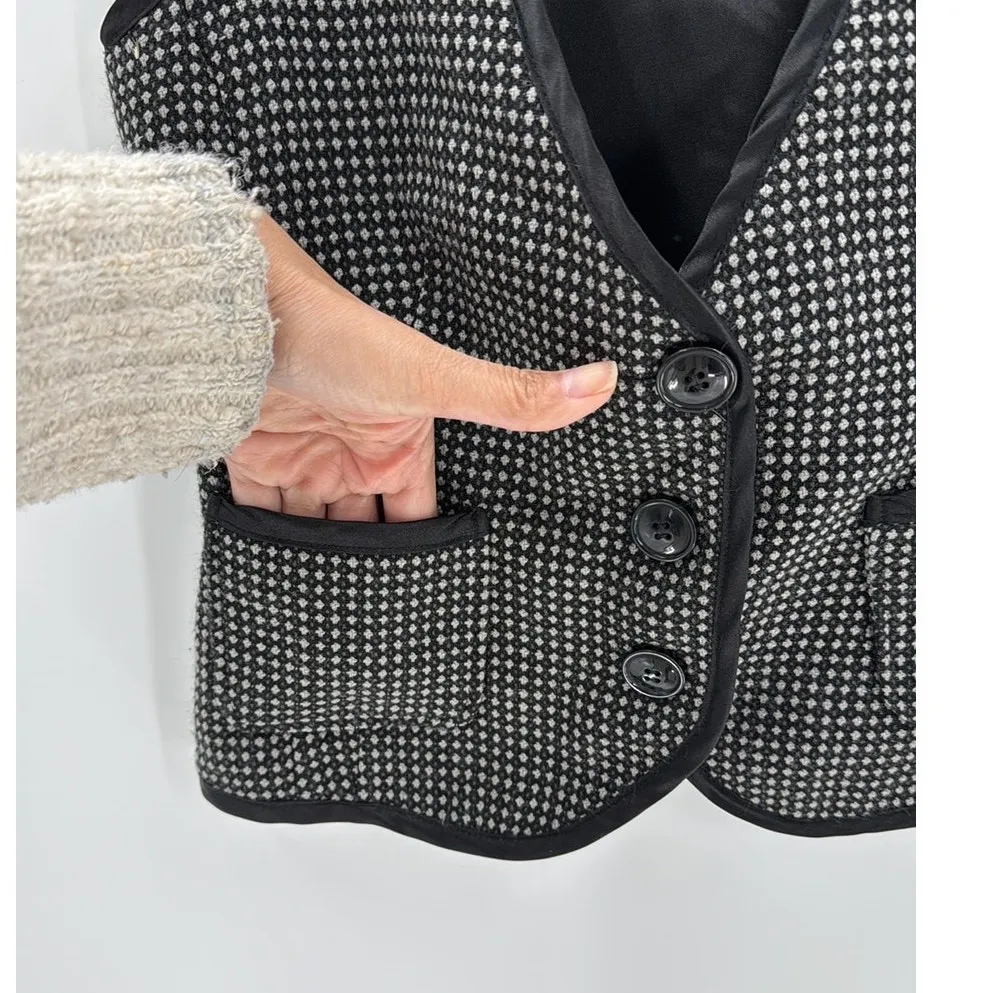 Vintage stooshy 90s black and white checked vest feminine masculine size M Size M - Image 5