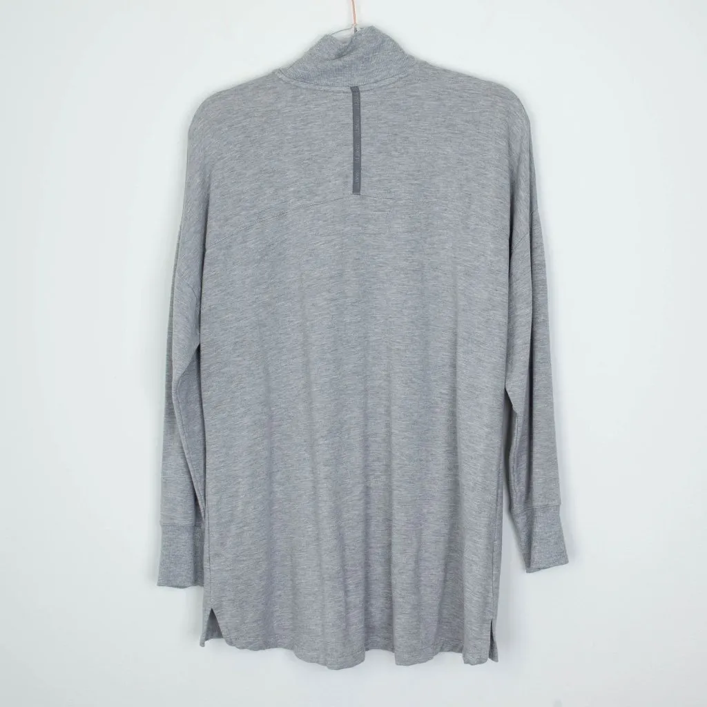 LL Bean Womens Softflex Mockneck Pullover Sweatshirt Size XL Gray Outdoors Cozy Gray - Image 8