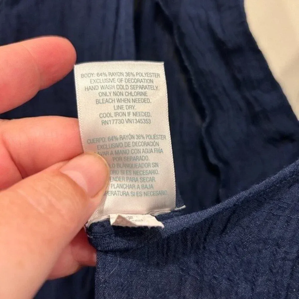 Kona‎ Sol Navy Tasel VNeck Swim Cover Up Size Large - Image 6