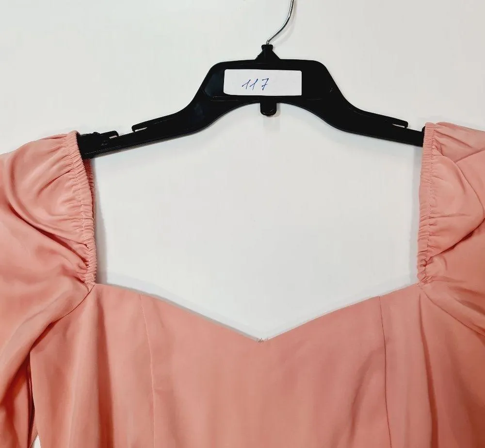 MORE TO COME Khloe Ruffle Sleeve Mini Dress in Blush Size XXS - Image 12