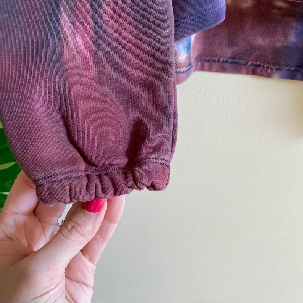 Chaser Mika Tie Dye Sweatshirt Berry NWT Women's Size XS Purple Multi - Image 4