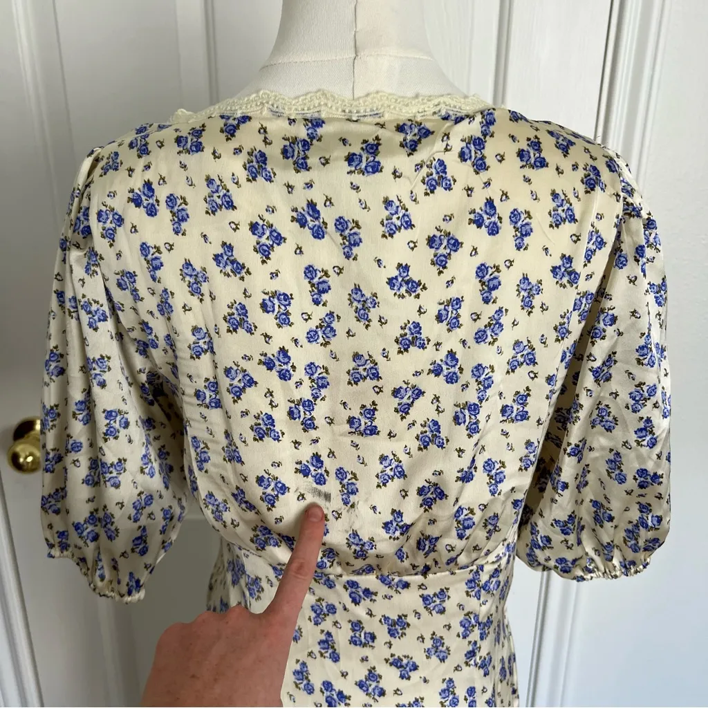 UO Lauren Lace-Trim Floral Midi Dress - Image 9