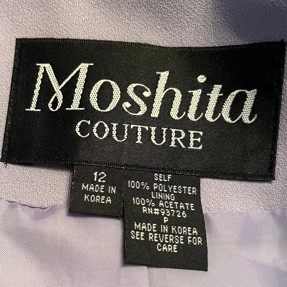 Moshita Couture lavender skirt suit, size 12 - Image 3