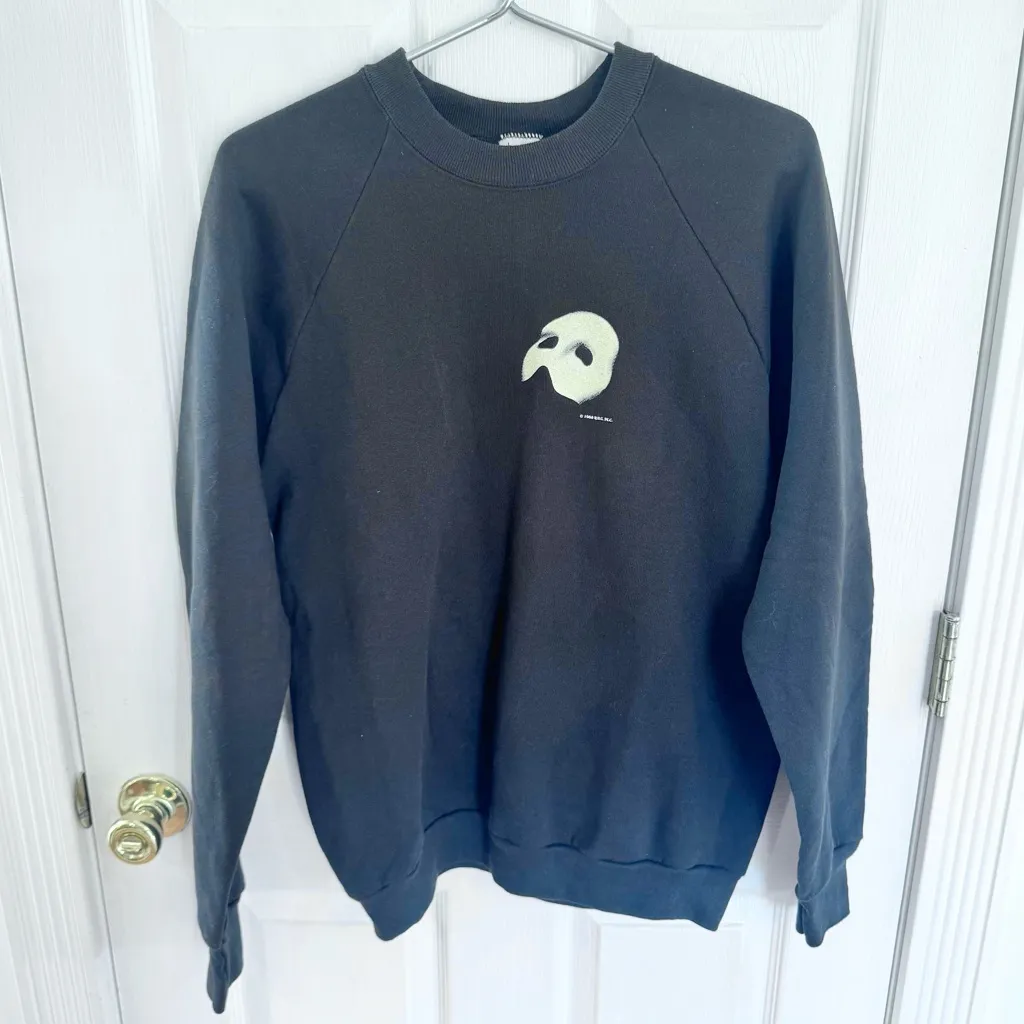 Vintage 1980’s Phantom of the Opera Fruit of the Loom Crewneck Sweatshirt-LARGE - Image 2