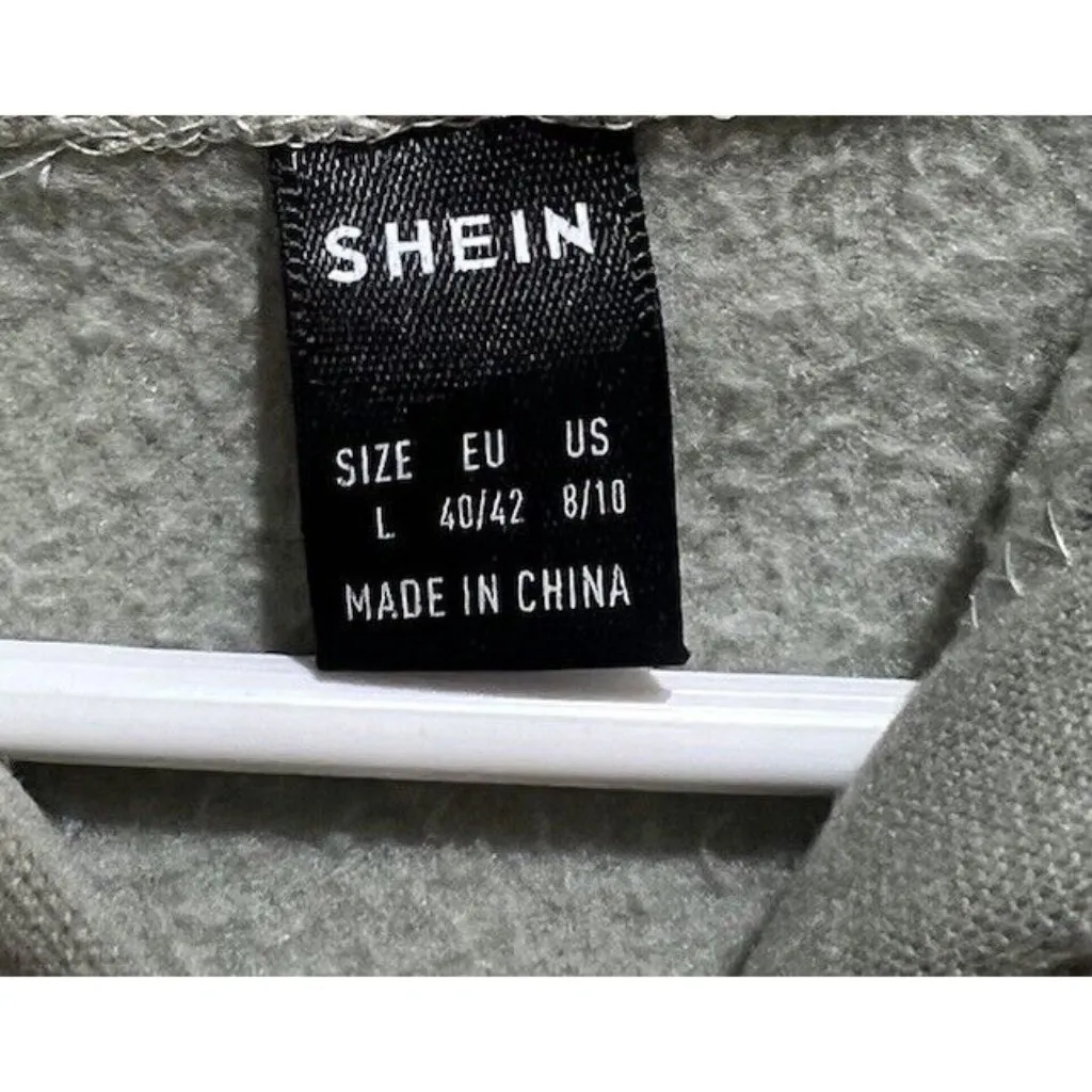 Shein Sweat Jacket/Hoodie Jacket Size Large ~ Light Green - Image 4
