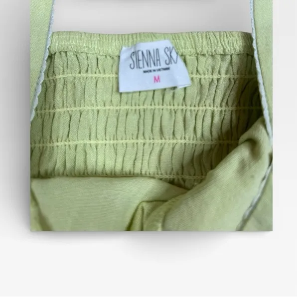 Sienna Sky Cropped Corset Cami Tops Womens Size M Blue and Green Tie Straps Set - Image 7