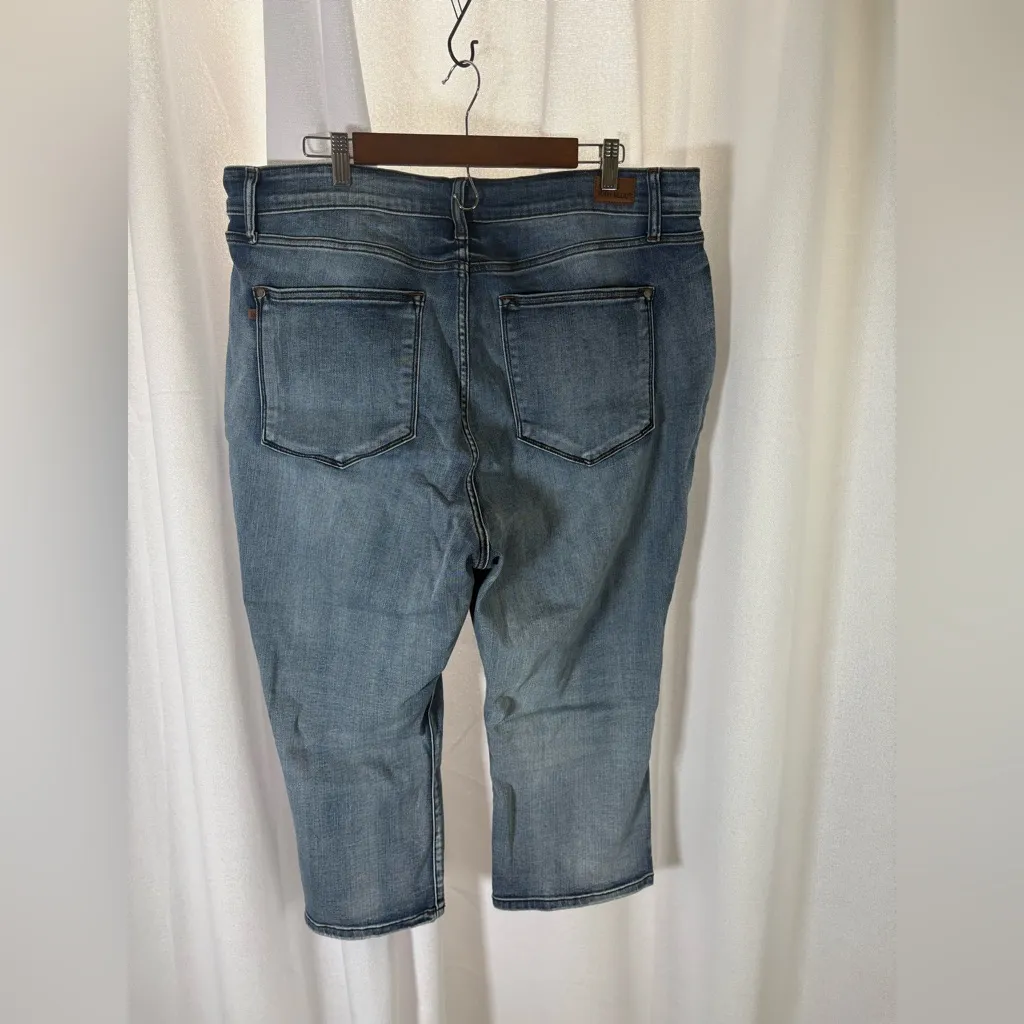Judy‎ Blue Skinny Fit Capri 22W High Rise Dark Wash LA Zip Plus Size Stretch 459 - Image 3