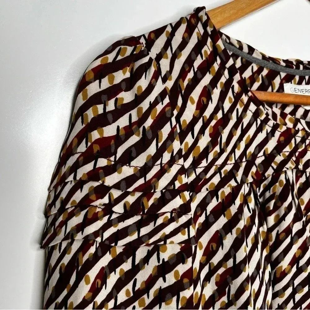 GENERRA 100% Silk Long Sleeve Dress Size 8 - Image 3