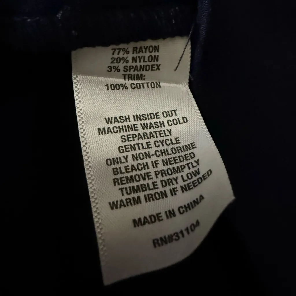 Crown & Ivy navy cropped pants. Size 4. Lattice design cutouts  on legs. New. - Image 5