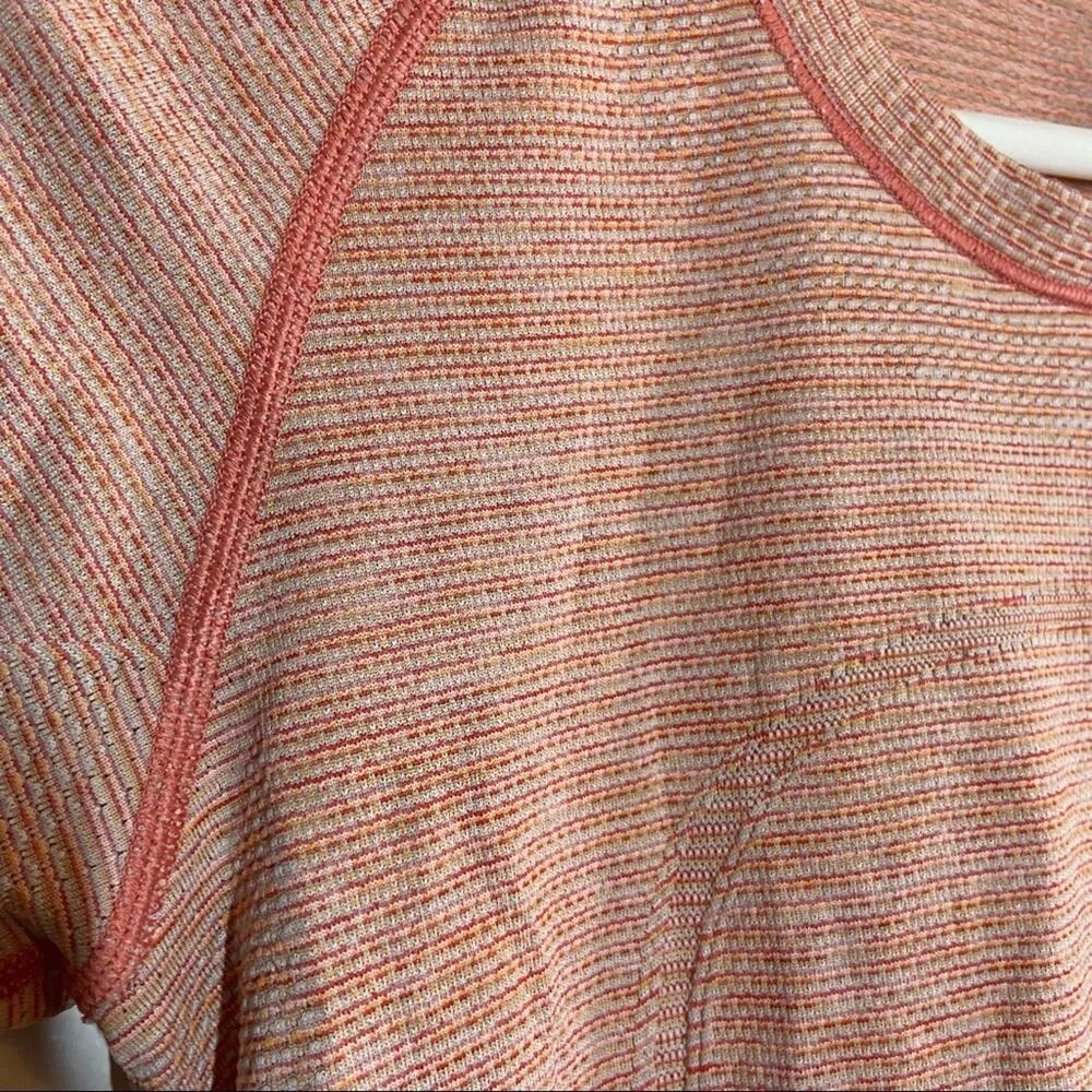 Lululemon Swiftly Tech Short Sleeve Crew Jewelled Magenta Peach Fuzz RARE 8 - Image 3