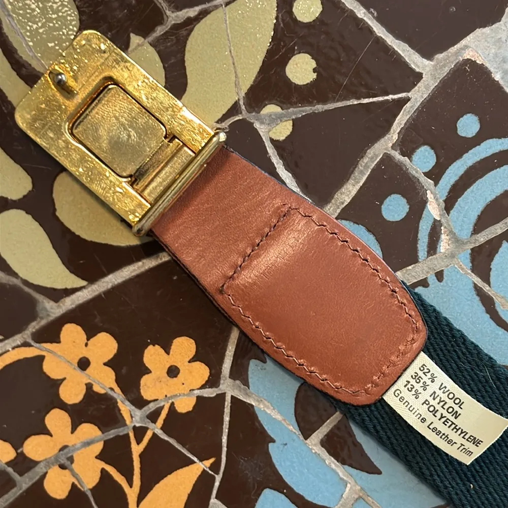 JAGUAR Elegant Green and Brown Belt Sz: 28” - Image 3