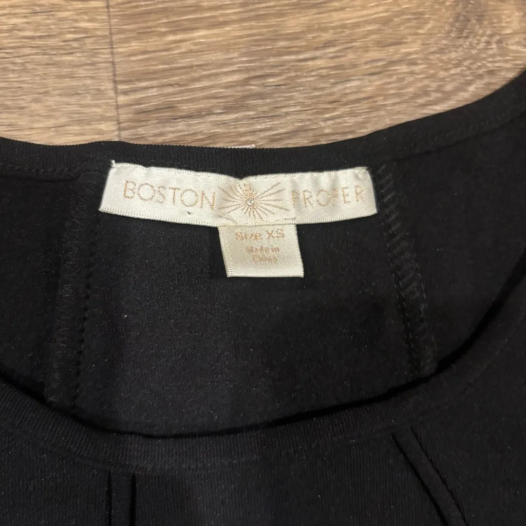 Boston Proper Beyond Travel Sleeveless Peplum Top – Black – Women’s XS - Image 4