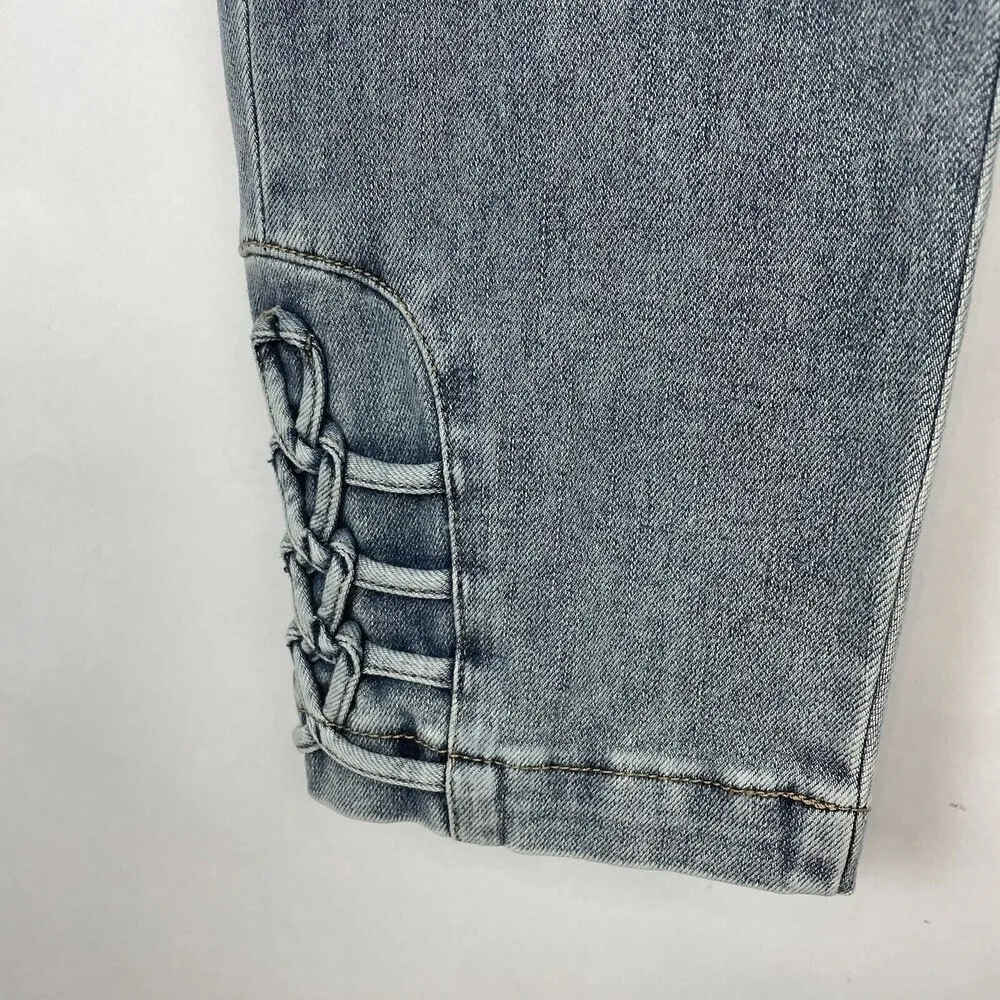 SOFT SURROUNDINGS size Medium The Ultimate Braided Knot Jeans pull on stretch - Image 6